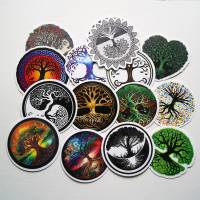 50x Sticker - Aufkleber Baum des Lebens Wikinger keltische Knoten Ornament Wasserfest und stabil verschiedene Motive Bild 2
