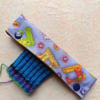 Nadelgarage, Nadelsafe, Nadeltasche für 15 cm lange Sockennadeln, mit Strick-Motiven, i love knitting Bild 1
