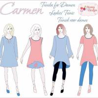 "CARMEN" E-Book Schnitt Tunika Kleid Damen von Mamu-Design Bild 1