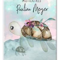 Mutterpasshülle Schildkröte mit Namen personalisiert, Geschenk Mutterschaft Schwangerschaft Bild 2