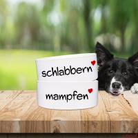 Keramik Hundenapf-SET SCHLABBERN & MAMPFEN Bild 2