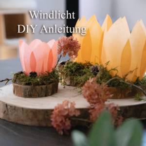 DIY Feenlicht Bastelanleitung mit Blüte und Naturdekor – Handgefertigtes Windlicht, Typ Frühling, Frühlingsdeko Bild 1
