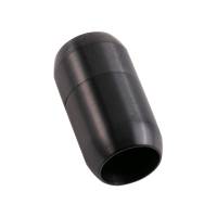 Edelstahl Magnetverschluss Schwarz 25x14mm (ID 10mm) gebürstet für rundes Leder und Bänder Bild 1