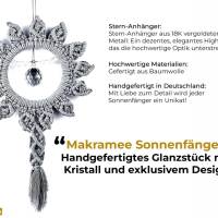 Handgefertigter Makramee Sonnenfänger mit K9 Kristall Bild 6