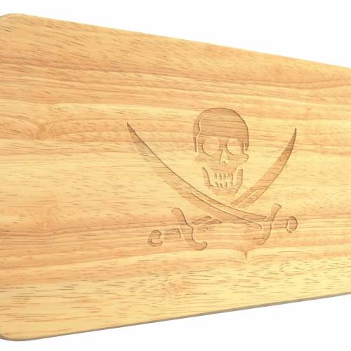 Frühstücksbrett Calico Jack Piraten Seeräuber Holz Brotbrett maritim - Geschenkidee