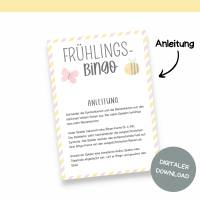 Bingo für den Frühling Druckvorlage - Frühlingsbingo zum Selberdrucken - Lotto zum Ausdrucken - Digitaler Download Bild 4