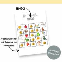 Bingo für den Frühling Druckvorlage - Frühlingsbingo zum Selberdrucken - Lotto zum Ausdrucken - Digitaler Download Bild 8