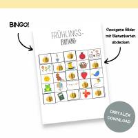 Bingo für den Frühling Druckvorlage - Frühlingsbingo zum Selberdrucken - Lotto zum Ausdrucken - Digitaler Download Bild 9