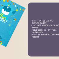 Wunscherfüller | Geldgeschenk für Kinder | Geburtstag | digitaler Download | PDF DIN A4 zum Ausdrucken | Geschenkidee Ki Bild 2