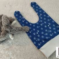 Babymütze Knotenmütze blau mit weißen Sternen 3 - 6 Monate Bild 2