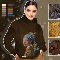 ♕ Sweat Panel von Stenzo Vermeer Perlenohrring Hoodie Sweater 175 x 150 cm ♕ Bild 4