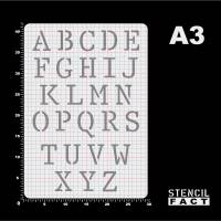 Schablone Buchstaben Satz Alphabet A - Z Großbuchstaben - BF23 Bild 4
