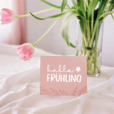 Vinyl-Aufkleber "Hallo Frühling" | Sticker Dekoration