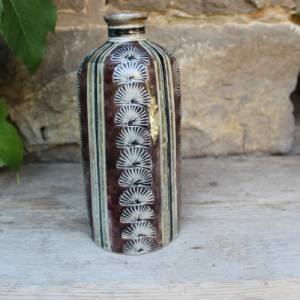antike Flasche Westerwälder Steinzeug Ritzdekor Salzglasur 1910er 20er Jahre Bild 1