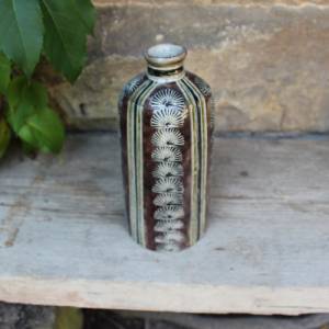 antike Flasche Westerwälder Steinzeug Ritzdekor Salzglasur 1910er 20er Jahre Bild 3
