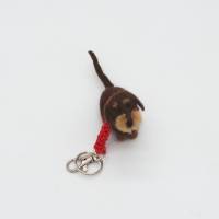 Schlüsselanhänger Dackel braun aus Filz, handgearbeitet, einmaliges Geschenk für Dackel-Besitzer, Taschenanhänger Bild 2