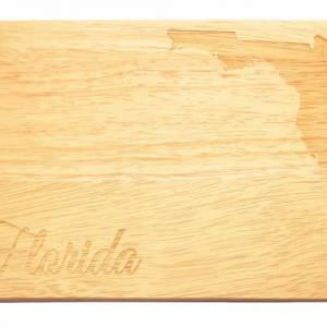 Brotbrett Florida USA Gravur Frühstücksbrett Amerika Holzgravur Bild 3