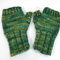 Fingerlose Handschuhe für Kleinkinder - Grün Bild 1