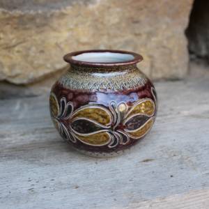 kleine Kugelvase Vase Westerwälder Steinzeug Salzglasur Vintage 70er 80er Jahre Bild 5