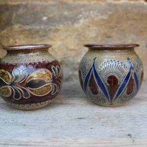 kleine Kugelvase Vase Westerwälder Steinzeug Salzglasur Vintage 70er 80er Jahre Bild 8
