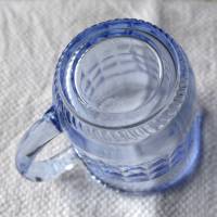 altes Milchkännchen aus Pressglas blau Vintage/ C Bild 5