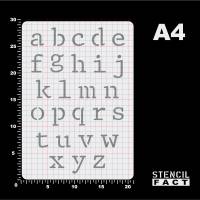 Schablone Buchstaben Satz Alphabet a - z Kleinbuchstaben - BF24 Bild 3
