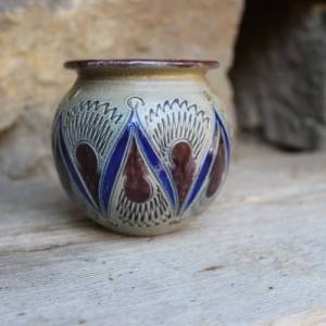 kleine Kugelvase Vase Westerwälder Steinzeug Salzglasur Vintage 70er 80er Jahre Bild 4
