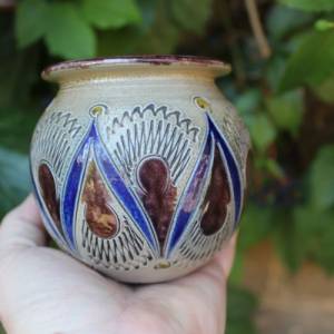 kleine Kugelvase Vase Westerwälder Steinzeug Salzglasur Vintage 70er 80er Jahre Bild 5