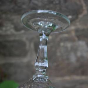 5 Weingläser Kristallglas geschliffene Streifen Gläser 60er 70er Jahre  DDR GDR Bild 8