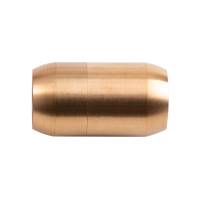 Edelstahl Magnetverschluss Gold 25x14mm (ID 10mm) gebürstet für rundes Leder und Bänder Bild 2