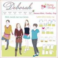 "DEBORAH" Schnittmuster Sweat-Kleid, Sweat-Shirt e-book von Mamu-Design Bild 1