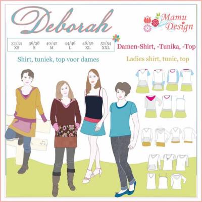 "DEBORAH" Schnittmuster Sweat-Kleid, Sweat-Shirt e-book von Mamu-Design