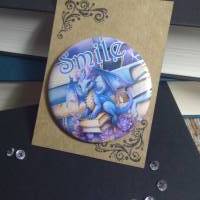Ein wunderschöner bookish Button / Badge / Anstecker 58mm Durchmesser Smile Bild 1