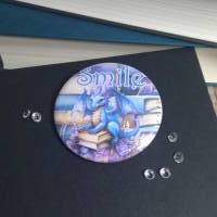 Ein wunderschöner bookish Button / Badge / Anstecker 58mm Durchmesser Smile Bild 2