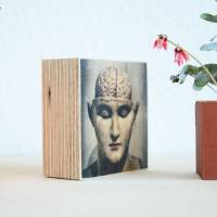 Schädel Anatomie des Gehirns, Fotografie auf hochwertiger Multiplex Platte, Einzelstück, Transferdruck, handmade Bild 2