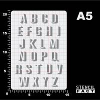 Schablone Buchstaben Satz A - Z Großbuchstaben Majuskeln - BF25 Bild 2