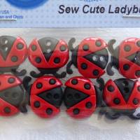 Dress it up Knöpfe  Marienkäfer   (1 Pck.)    Sew Cute Ladybugs Bild 1