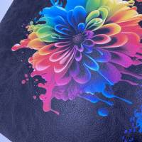 Kunstleder Panel, 30x30 cm, Colorsplash Flower Bild 4