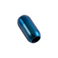 Edelstahl Magnetverschluss Blau 19x10mm (ID 6mm) gebürstet für rundes Leder und Bänder Bild 1