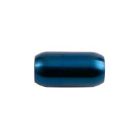 Edelstahl Magnetverschluss Blau 19x10mm (ID 6mm) gebürstet für rundes Leder und Bänder Bild 2