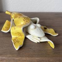 Der Bananenfrosch, Frosch, Frosch Skulptur, Bananenschale, Banane, Froschkönig, Froschplastik, Froschfigur Bild 2