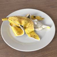 Der Bananenfrosch, Frosch, Frosch Skulptur, Bananenschale, Banane, Froschkönig, Froschplastik, Froschfigur Bild 8
