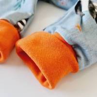 Baby-Pumphose 62 • 80 French Terry 3 Waldfreunde Bündchen Orange Bild 3