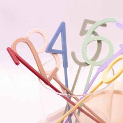 Caketopper Zahl Geburtstag aus Acryl Kindergeburtstag Kuchendeko - Kuchenstecker Bunt Baby Tortenstecker Geburtstagsdeko