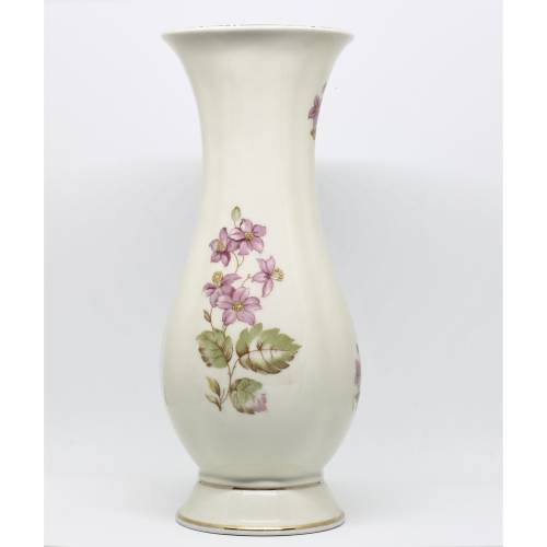 Vintage Vase Blumenvase Porzellan Floral Blumendekor Bareuther Bavaria 50er Jahre Zeitlos Geschenk Mutter