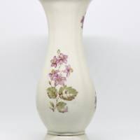 Vintage Vase Blumenvase Porzellan Floral Blumendekor Bareuther Bavaria 50er Jahre Zeitlos Geschenk Mutter Bild 1