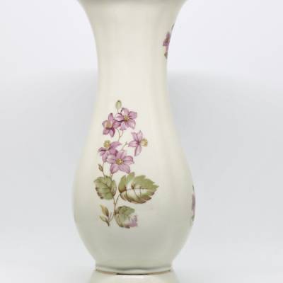 Vintage Vase Blumenvase Porzellan Floral Blumendekor Bareuther Bavaria 50er Jahre Zeitlos Geschenk Mutter