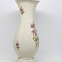 Vintage Vase Blumenvase Porzellan Floral Blumendekor Bareuther Bavaria 50er Jahre Zeitlos Geschenk Mutter Bild 2