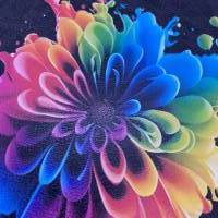 Kunstleder Panel, 25x25 cm, Colorsplash Flower Bild 3