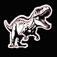 Bügelbild T-Rex Dino in Wunschfarbe zum aufbügeln - Personalisierbares Bügelbild Bild 1